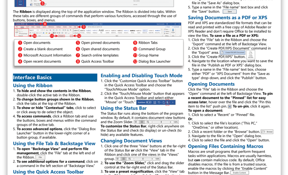 Quick Guide to Microsoft Word