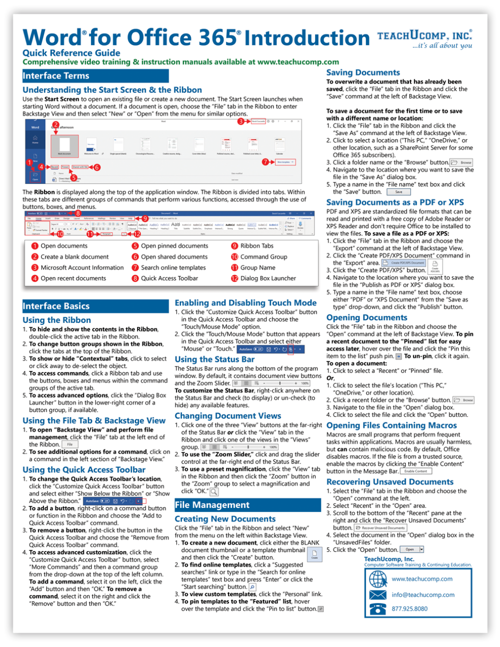 Quick Guide to Microsoft Word
