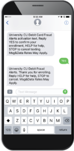 SMS fraud for credit card limit increase approval