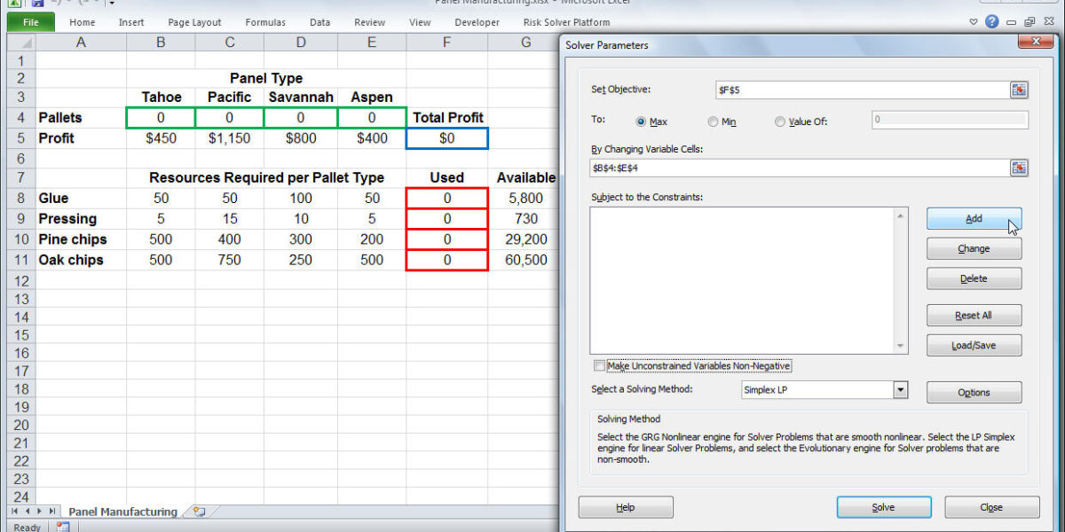 Microsoft Excel: Solving Complex Problems with Solver